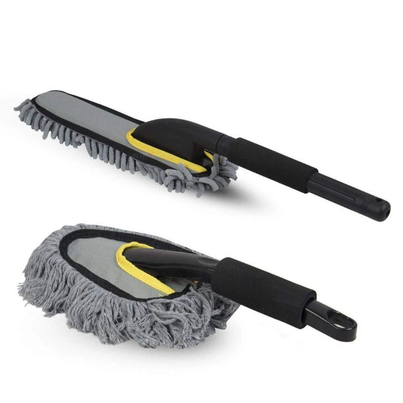 Multipurpose Microfiber Car Duster Brush Combo Pack Vehicle Interior and Exterior Micro Fiber (Pack 0f 2)