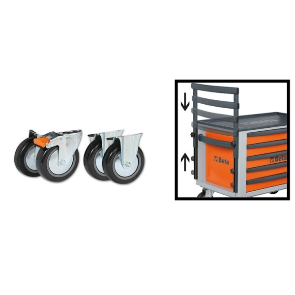 2300ST/KIT Kit with 4 castors and 1 handle for item C23ST