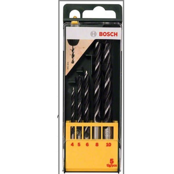 5-Piece Wood Drill Bit Set